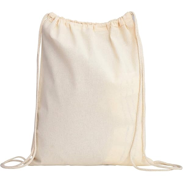 Amazon.com | TBF Cotton Drawstring Backpack Gym Sack Canvas